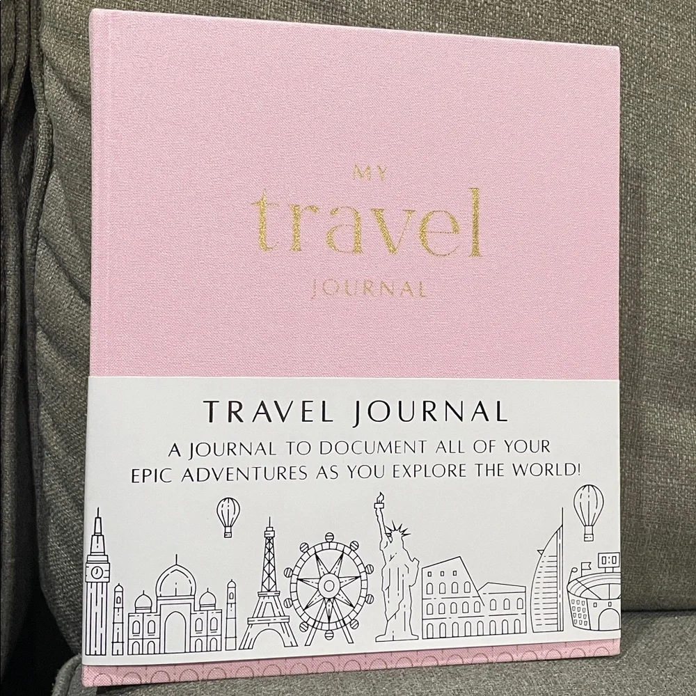 Travel Journal Soft with Gold Lettering Hard Cover